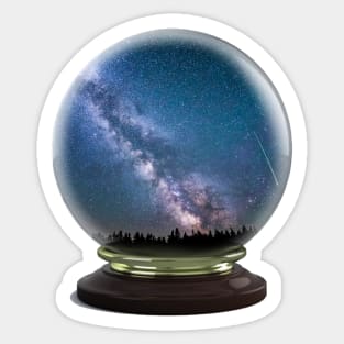 Galaxy in a Globe Sticker